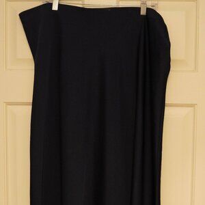 J.Crew Navy A-Line Midi Satin Slip iSkirt.  Size 2X.  Classic Minimalist.